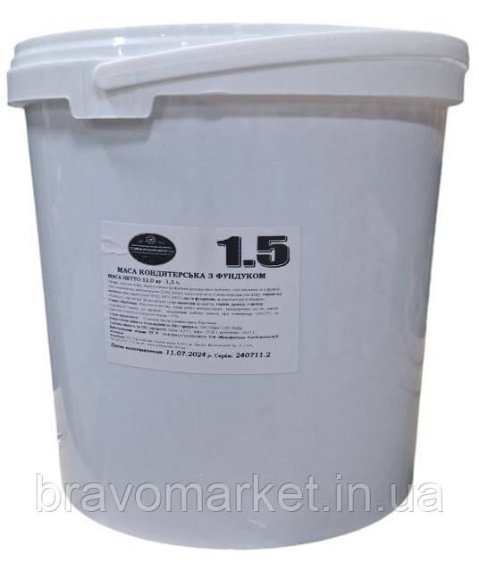 Маса кондитерська з фундуком 12 кг, фото 1