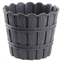 Квітковий горщик із дренажем 1.2 л VIOLET HOUSE 1054 BAMBOO GREY