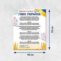 Набір інформаційних стендів "Державні символи України", загальним розміром 50 х 290 см, ПВХ 3 мм, фото 5