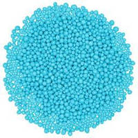 Посипка кондитерська рисова перламутрова кругла блакитнаd=5мм 500г
