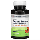 American Health, ферменти папаї, з хлорофілом, 250 жувальних таблеток