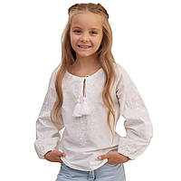 Вышиванка для девочки Фиалка бязь хлопок 100% (маломерит на размер) р.128