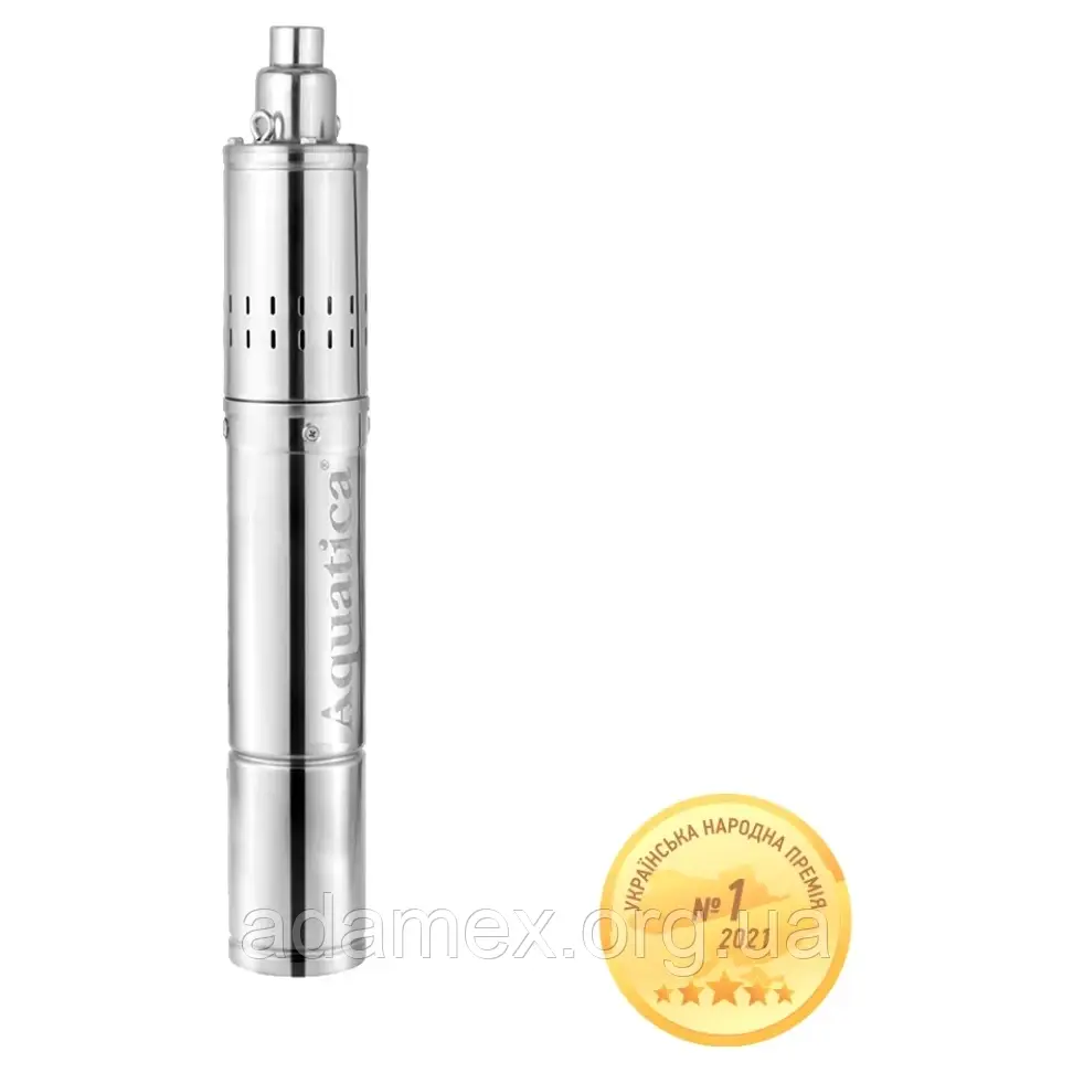 Насос шнековий AQUATICA 0.5кВт H 107(34)м Q 40(30)л/хв Ø96мм 10м кабеля
