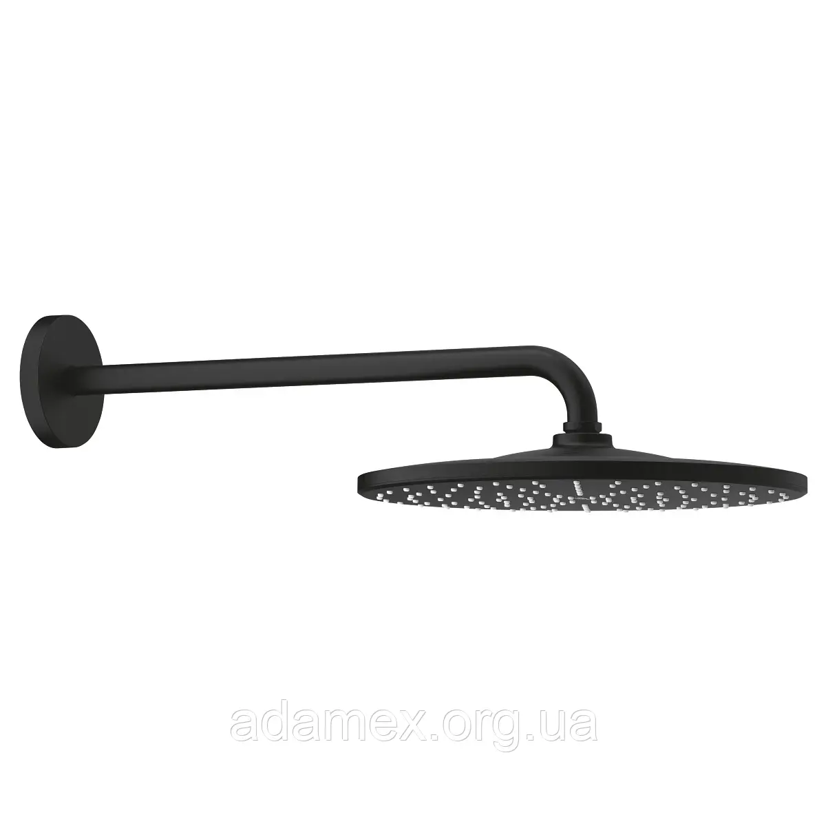 Верхнiй душ GROHE Tempesta 250 з кронштейном чорний мат