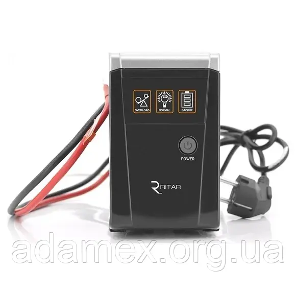 ДБЖ з правильною синусоїдою RITAR RTSW-500 LED (300Вт), 12В, під зовнішній АКБ