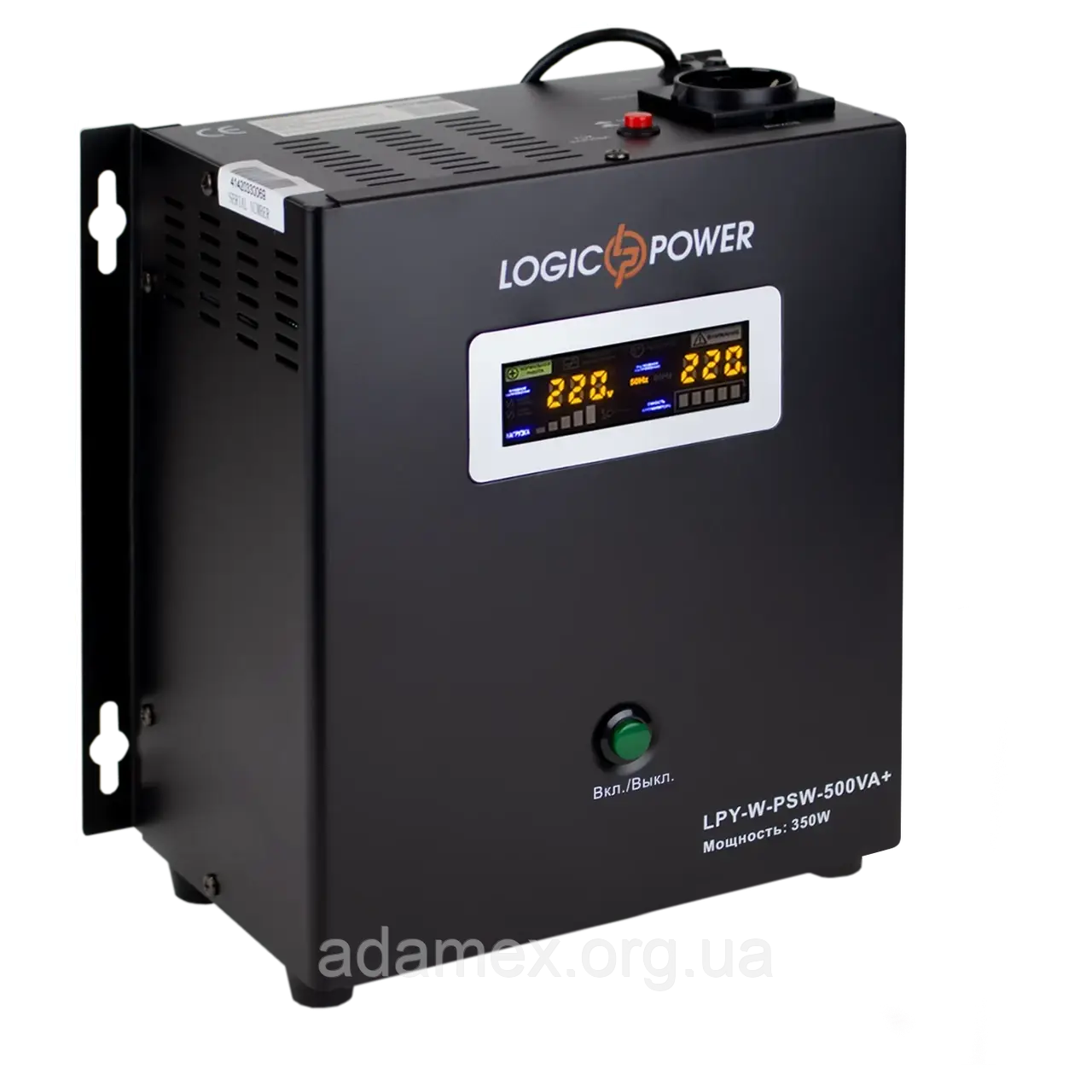 ДБЖ з правильною синусоїдою LOGIC POWER LPY-W-PSW-500VA+(350Вт) 5/10 (12V)
