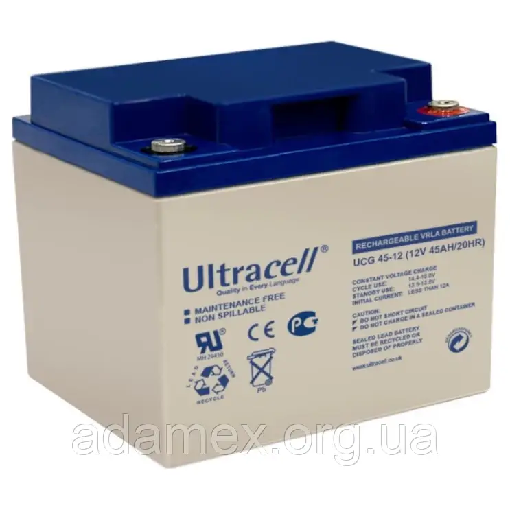 Акумуляторна батарея ULTRACELL UCG 45-12 GEL, 12V 45Ah