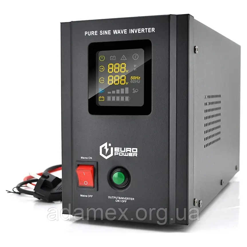 ДБЖ з правильною синусоїдою Europower PSW-EPB2000TW24 (1400 Вт) 20А, під зовнішню АКБ 24В ,Q2