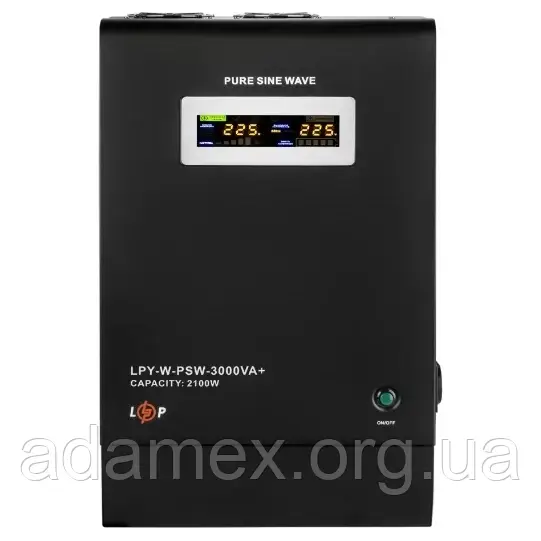 ДБЖ з правильною синусоїдою LOGIC POWER LPY-W-PSW-3000VA+(2100Вт) 10/15А 48V