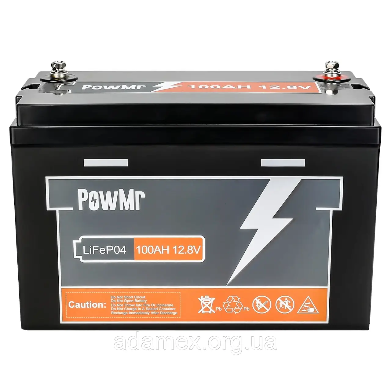 Акумуляторная батарея PowMr 100Ah 12.8 V Lifepo4 , 1280Вт\год 325 х215 х170