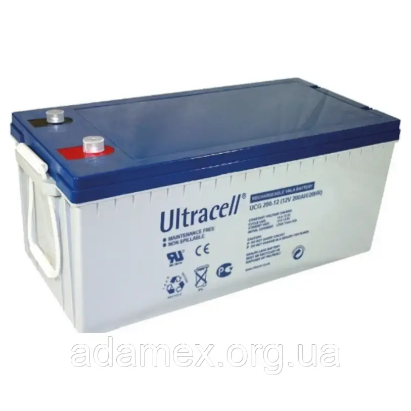 Акумуляторна батарея ULTRACELL UCG200-12 GEL, 12V 200Ah