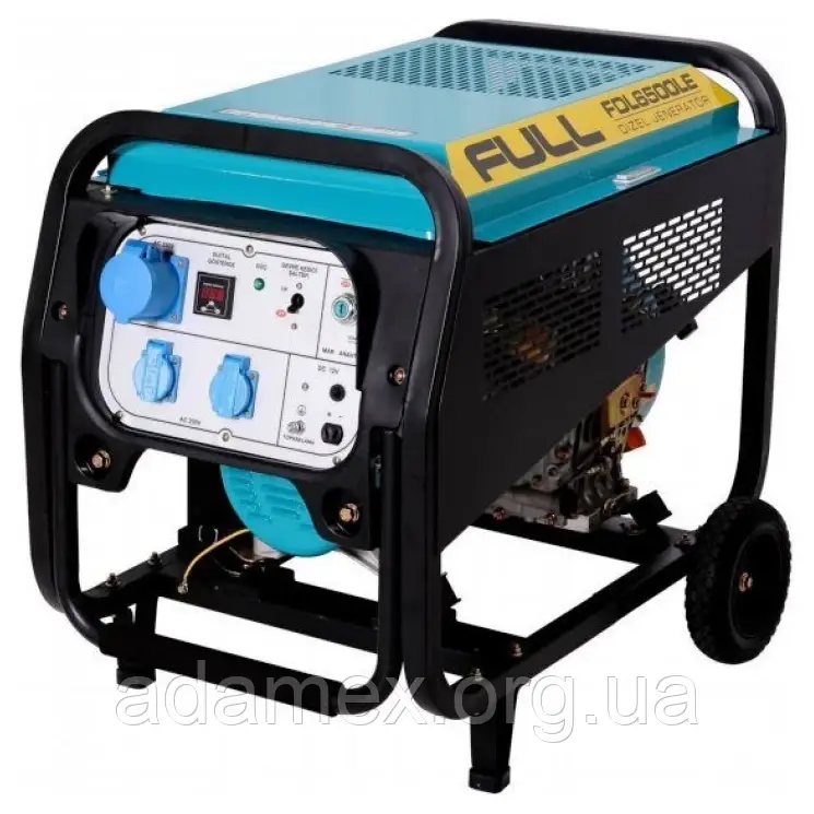 Генератор дизельний FORTE Full FDL6500LE 5кВт (6,2KVA) однофазний 220Вт 50HZ обсяг 12,5л