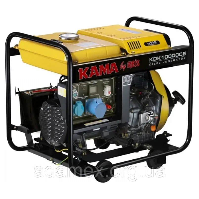 Генератор дизельний KAMA KDK10000CE ном 6,8кВт, бак 12,5л, 230В