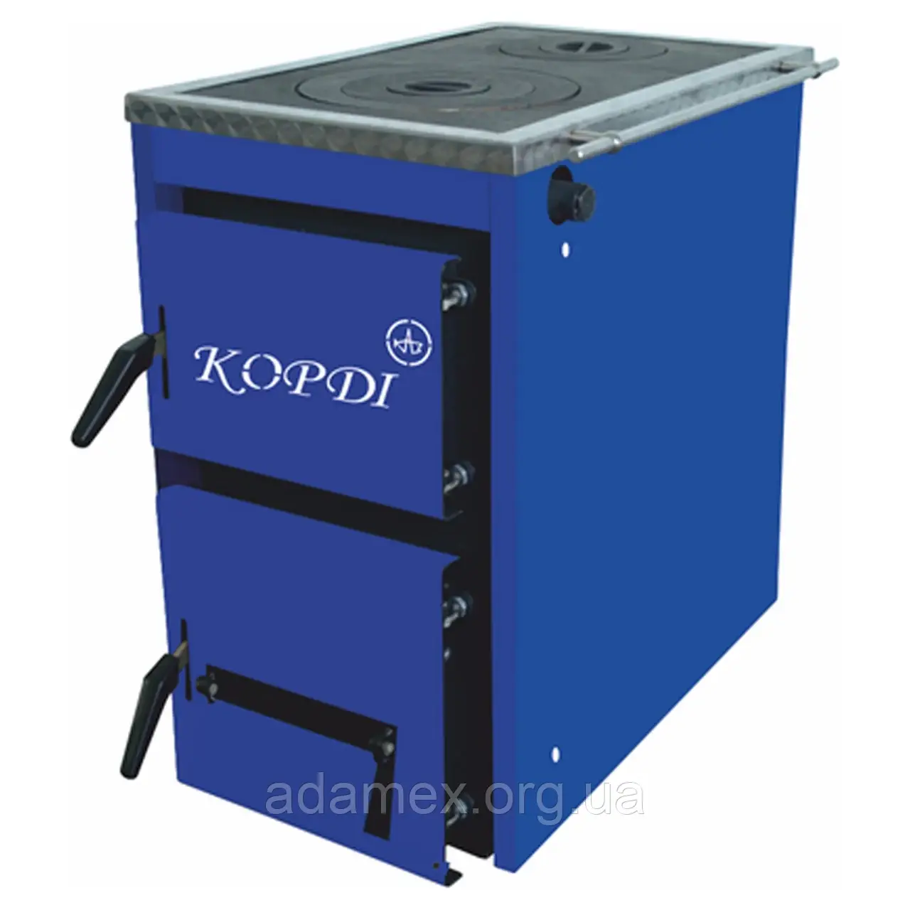 Котел твердопаливний КОРДІ ТЕРМО 10 S з 2 комфорками, фото 1