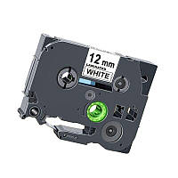 Картридж зі стрічкою для принтера Brother P-Touch 12 мм, 8 м білий, сірий