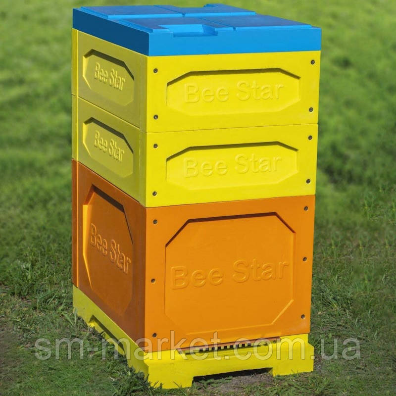 Вулик 8-ми рамковий з пінополіуретану , Дадан 300 мм + 2 Корпуси 145 мм BeeStar, фото 1