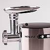 Професійна м'ясорубка Sokany SK-091 2500 Вт електрична для м'яса зі зворотним обертанням і легким чищенням, фото 5