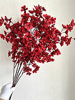 Гілка декоративна для осіннього декору ( червона 110 см), фото 2