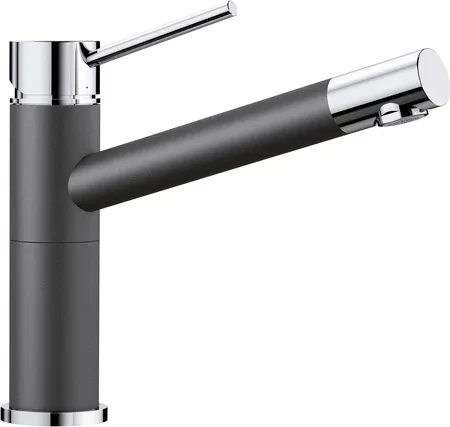 Кухонний змішувач Blanco Alta Compact Silgranit-Look Antracyt/Chrom (515323), фото 1