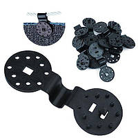 Клипса для крепления сеток и тентов с помощью еластичного шнура, для крепления затеняющих сеток, Черная 50 шт