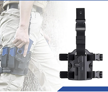 🛡️Платформа на ногу для кобури Amomax AM-DLP чорного кольору