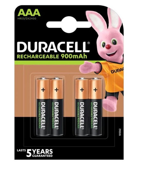 Акумулятор Duracell Recharge DC2400, AAA/(HR03), 750 mAh, Ni-MH, блістер 4шт, фото 1