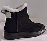 Напівчоботи замшеві зимові на маленькій танкетці від виробника модель БМ24-2126-2, фото 2