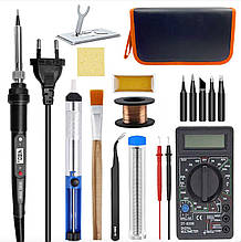 Паяльний набір в пеналі VN-8023 паяльник 80W / 180-480℃ / тестер / жала 900M / олово / інструменти