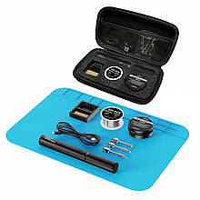 Паяльний набір портативний паяльник / жала 3 шт. / килимок / припій / флюс / USB 5В / 8 Вт / в пеналі