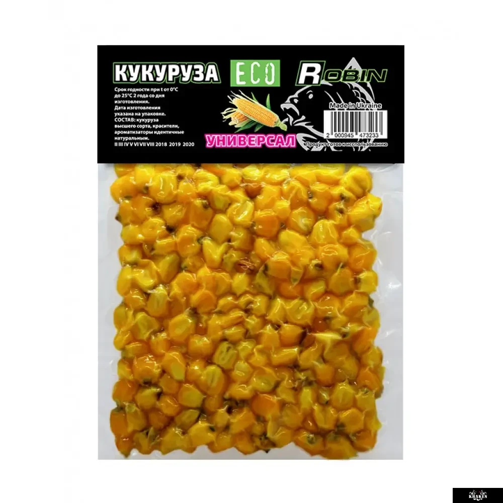 Кукурудза вакум Robin 100 гр - універсал, насадка для риболовлі, фото 1