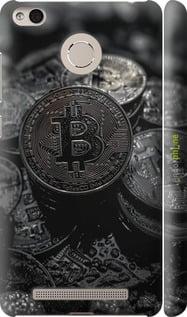 Чехол на Xiaomi Redmi 3 Pro Black Bitcoin "6090m-341-7290", фото 1