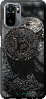 Чехол на Xiaomi Redmi Note 10 Black Bitcoin "6090b-2277-7290"