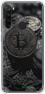 Чехол на Xiaomi Redmi Note 8 Black Bitcoin "6090sp-1787-7290"