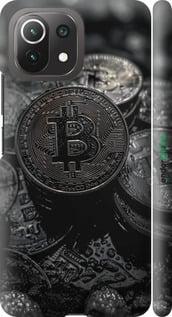 Чехол на Xiaomi Mi 11 Lite Black Bitcoin "6090m-2281-7290", фото 1