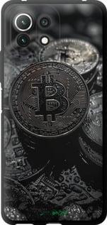 Чехол на Xiaomi Mi 11 Lite Black Bitcoin "6090b-2281-7290", фото 1