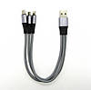 USB кабель Hoco X47 3-in-1 iPhone / MicroUSB /Type-C короткий 25см - Grey, фото 3