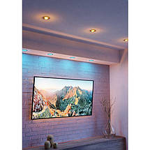 Вбудований точковий світильник чорно-білий металевий на 1 лампу GU10 9.3х2.8 см, фото 4