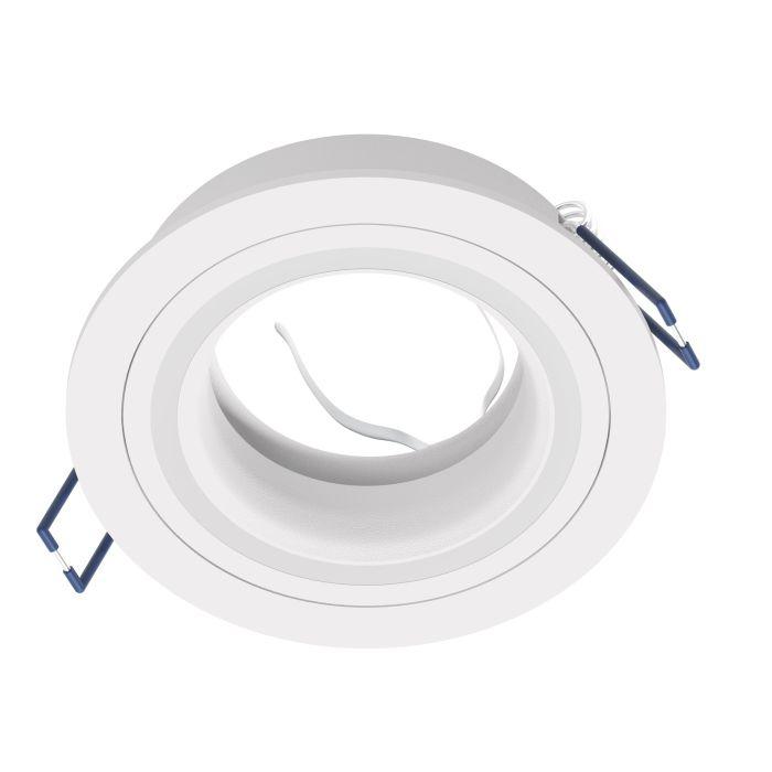 Вбудований точковий світильник білий металевий на 1 лампу GU10 9.3х2.8 см