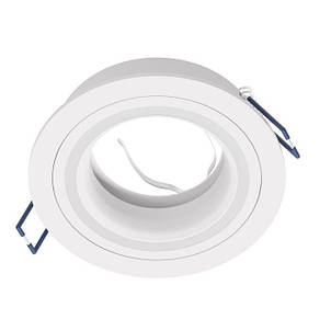 Вбудований точковий світильник білий металевий на 1 лампу GU10 9.3х2.8 см, фото 1