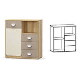 Комод 1Д 3Ш Ламі (Мебель-Сервіс) 800х382х902мм, фото 4