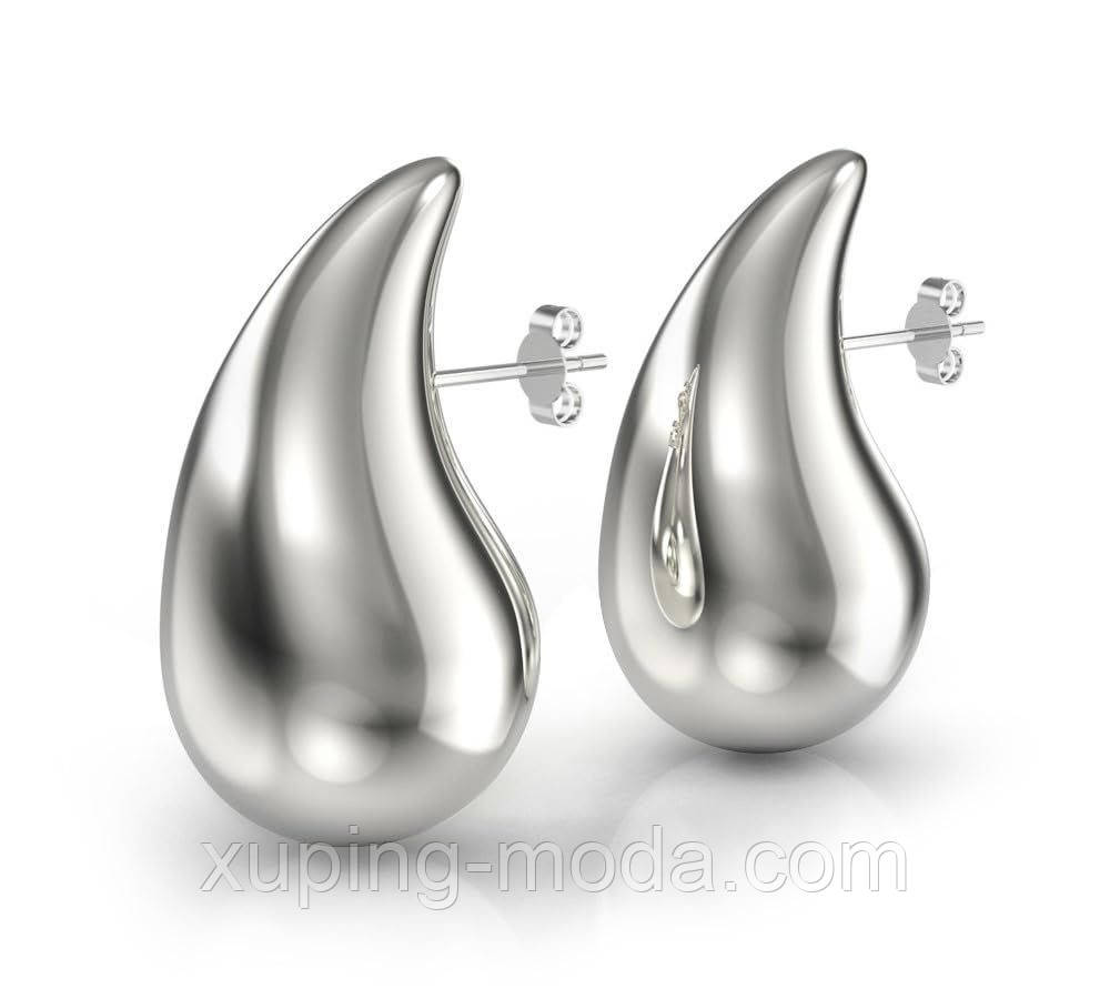 Топ продажів xuping сережки. 20x10 мм. Родій, фото 1
