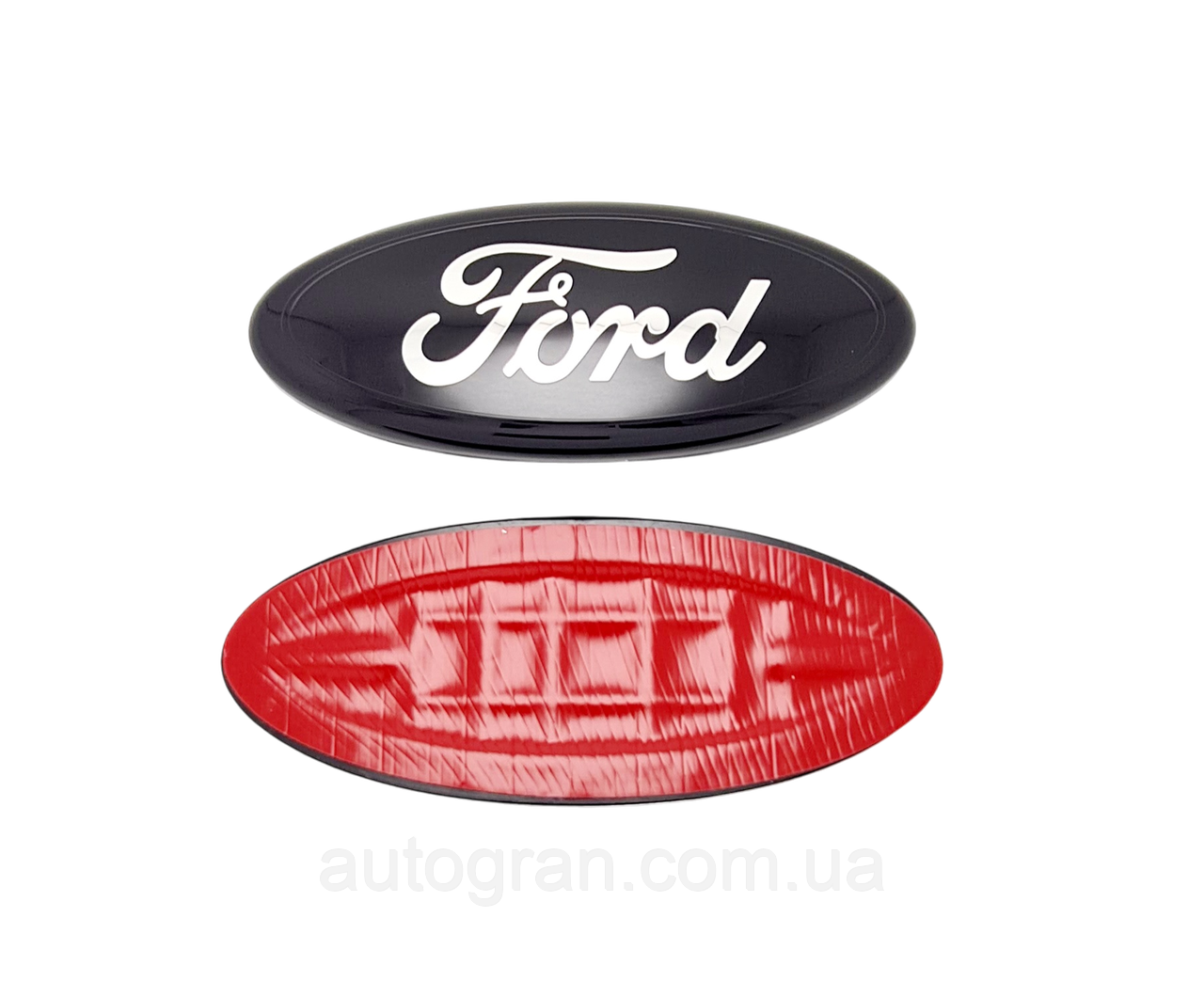 Емблема решітки радіатора Ford 175мм*70мм F150 Edge Escape чорна+хром, фото 1