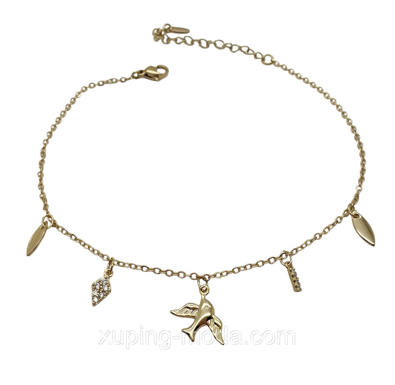 22+5 см. Браслет для ноги xuping.  18 к, фото 1