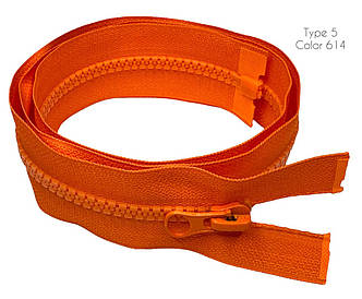 Блискавка Яскраво помаранчева 100см Тип5 тракторна роз'ємна з одним бігунком