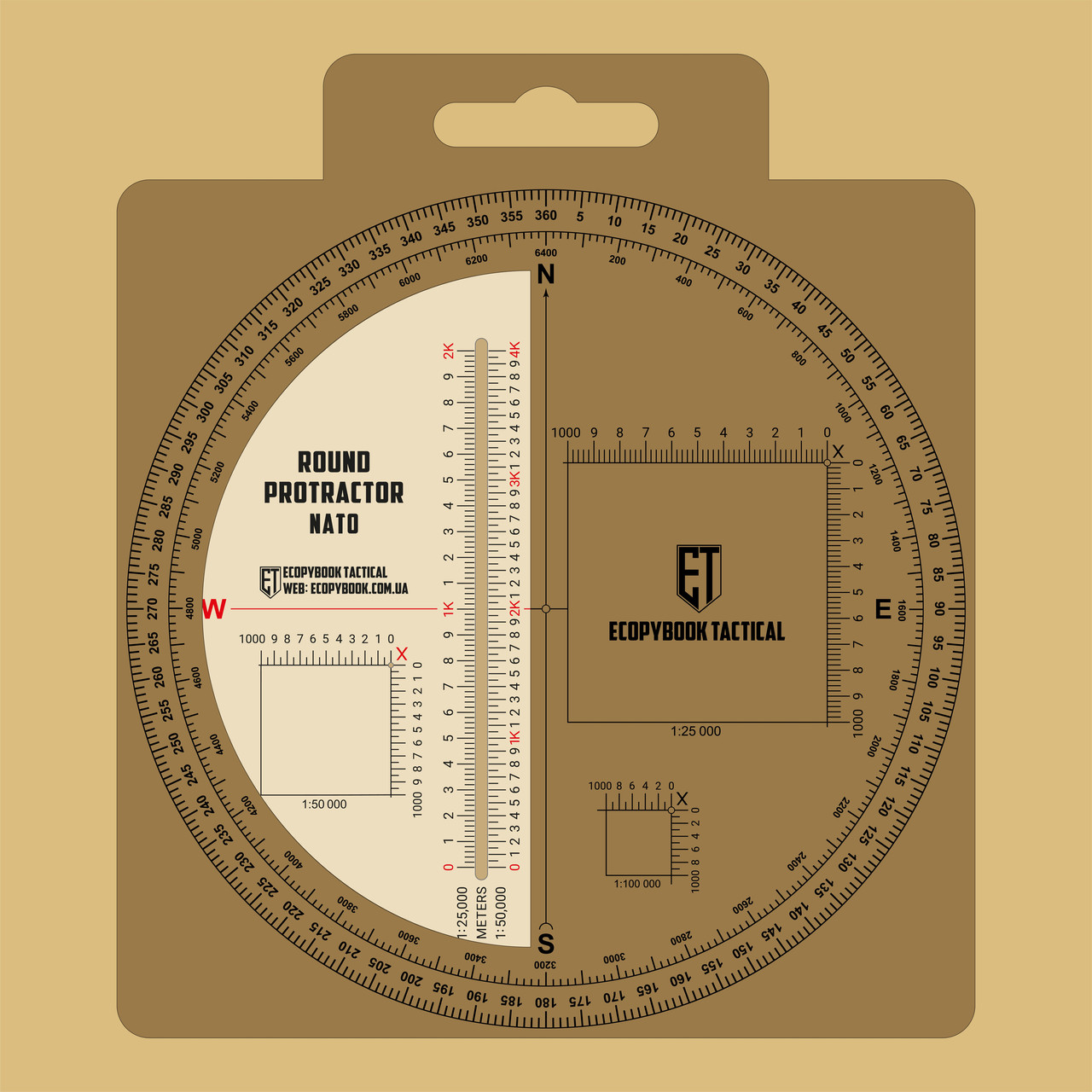 Лінійка PROTRACTOR ROUND NATO d=130 mm