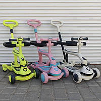 Самокат-беговел Scooter Leather 918, фірмовий самокат-біговел, біговел для дитини, самокат