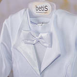 Костюм для хрещення "Міні Бос" довгий рукав інтерлок зріст 62 см (1 – 3 місяці) Betis Білий, фото 3