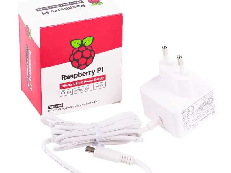 Блок живлення для Raspberry Pi 4, 5.1В 3А USB-C (білий) / EU