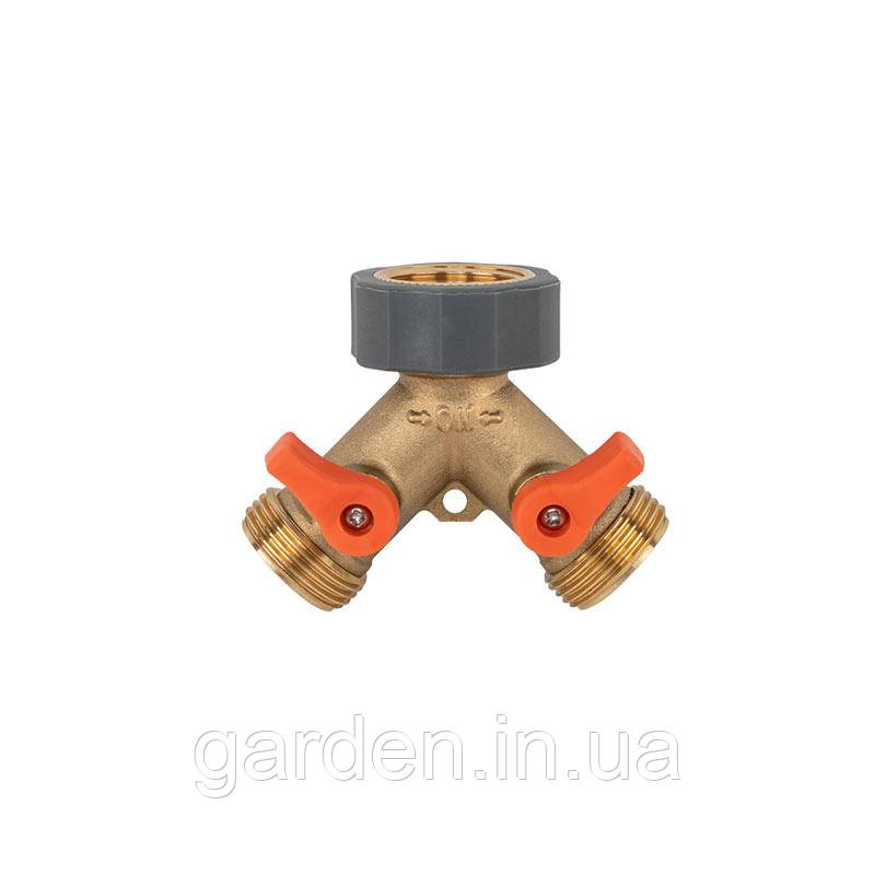 Розподільник з 2 кранами 3/4", BRASS SOFT, BR-S2234
