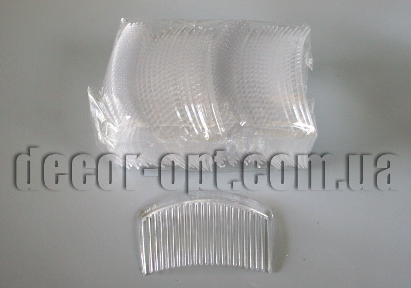 Гребінець пластиковий прозорий 23 зуб./8,2х5 см 1 шт. С30036